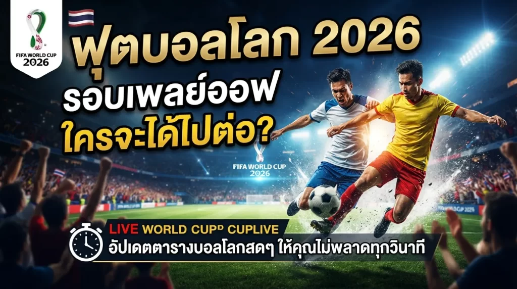 ฟุตบอลโลก 2026 รอบเพลย์ออฟ ใครจะได้ไปต่อ? อัปเดตตารางบอลโลกสดๆ ให้คุณไม่พลาดทุกวินาที